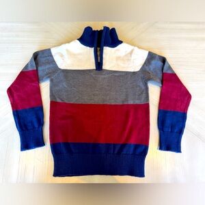 Maximus Rex Boys Color Block 1/4 Zip Mock Neck Cotton Sweater Size 4 NWOT
